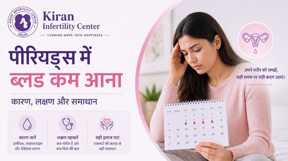 पीरियड्स में ब्लड कम आना: कारण, लक्षण और इलाज